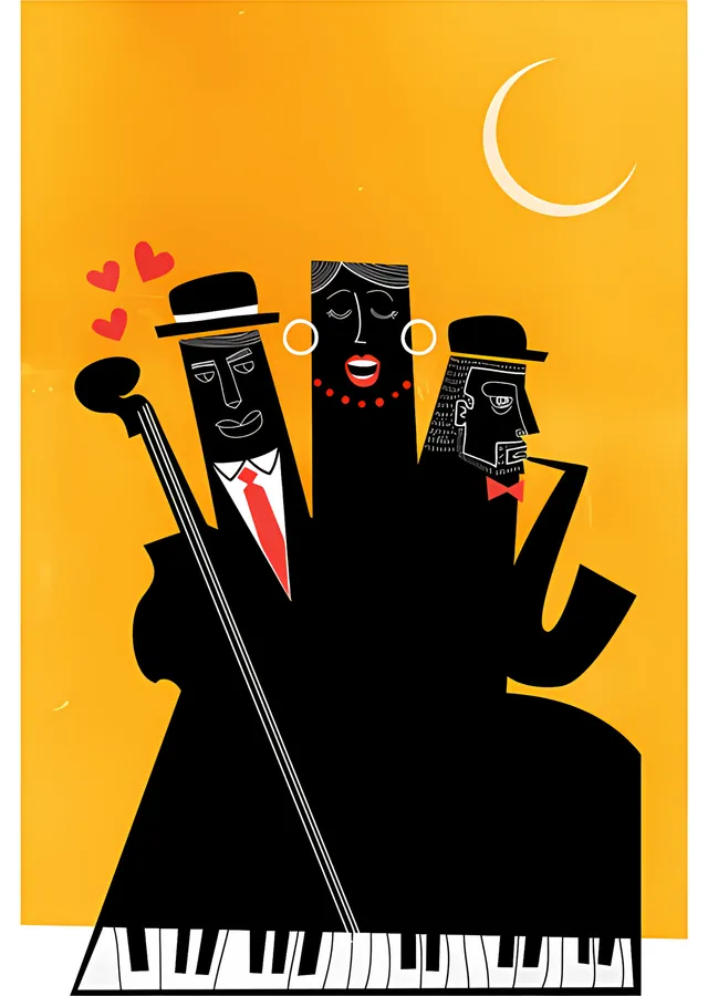 Casablanca Jazz metal tablo