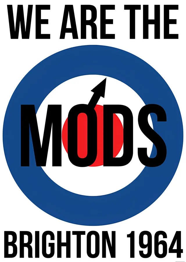 We Are the Mods: Brighton 1964 metal tablo