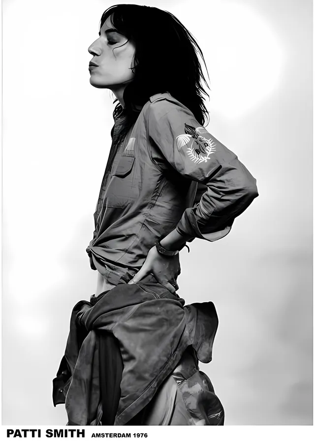 Patti Smith: Amsterdam 1976 metal tablo