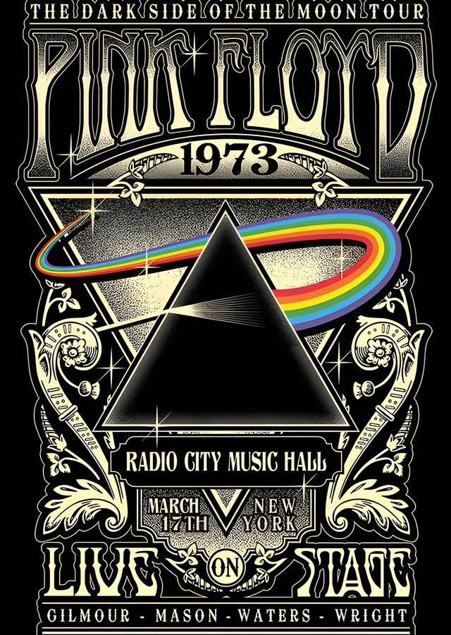 Pink Floyd: Radio City 1973 metal tablo