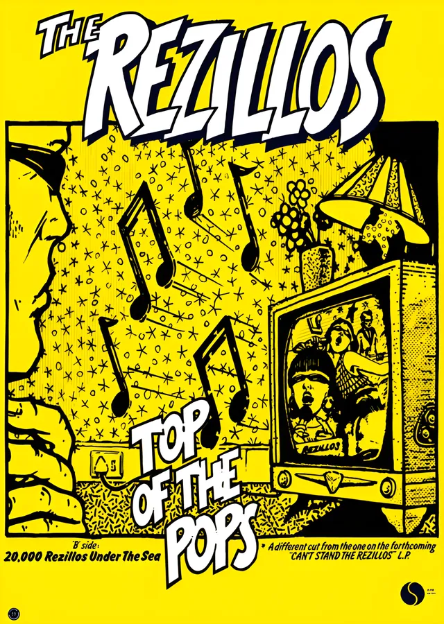 The Rezillos: Top of the Pops metal tablo