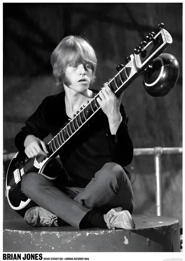 Brian Jones: Ready Steady Go 1965 metal tablo