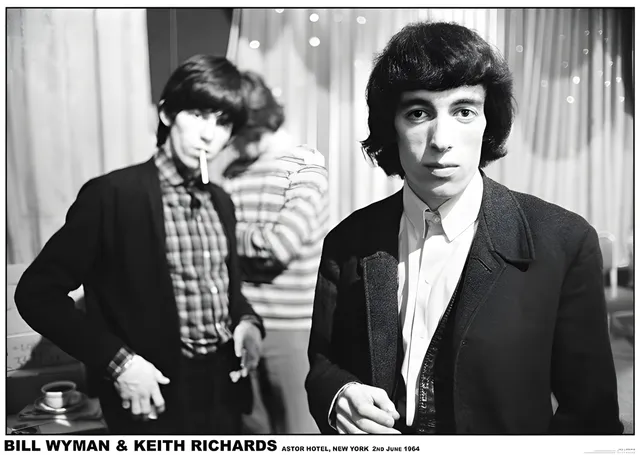 Bill Wyman ve Keith Richards: New York 1964 metal tablo
