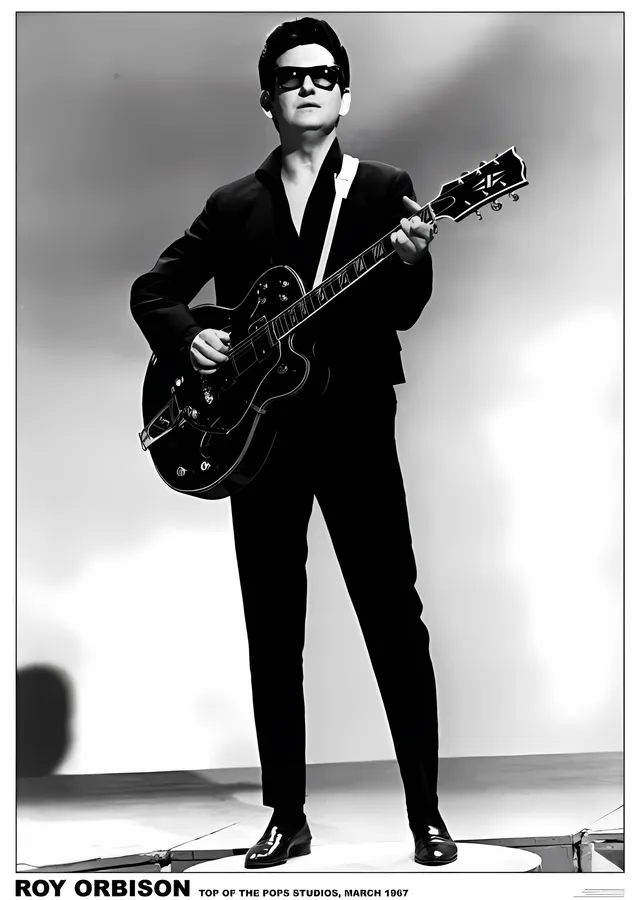 Roy Orbison: Top of the Pops 1967 metal tablo