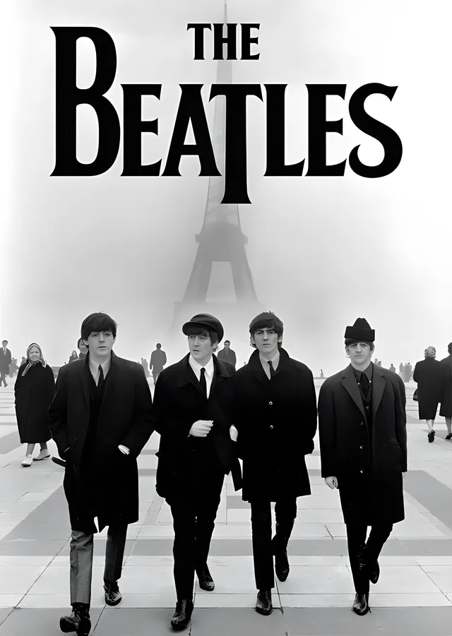 The Beatles: Eyfel Kulesi metal tablo