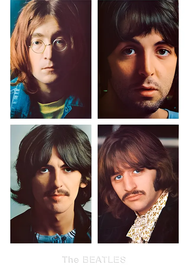 The Beatles: White Album Portreleri metal tablo