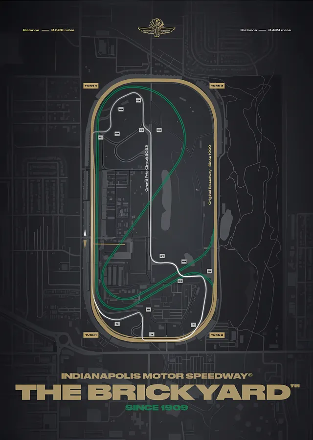 Indianapolis · The Brickyard metal tablo