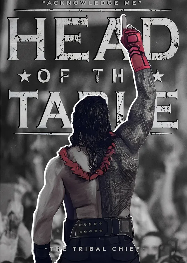 Roman Reigns: Head of the Table metal tablo