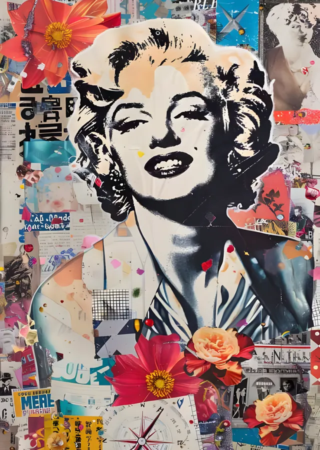 Marilyn Monroe - Kolaj metal tablo