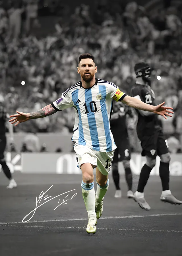 Messi: Dünya Kupası Koşusu metal tablo