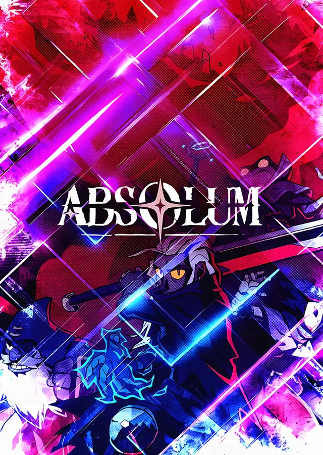 Absolum: Pembe Neonda Kılıç Hamlesi metal tablo