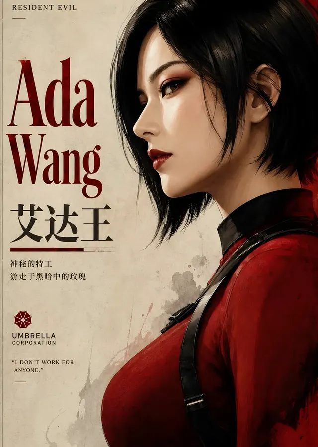 Ada Wong - Resident Evil metal tablo