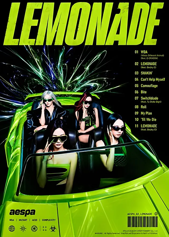 aespa - Lemonade Şarkı Listesi metal tablo