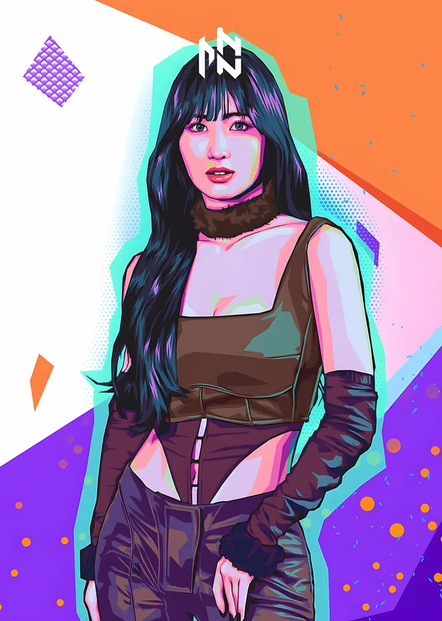 aespa - Neon Pop Art metal tablo