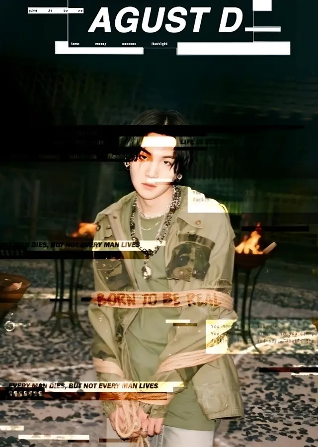 Agust D - Born To Be Real metal tablo