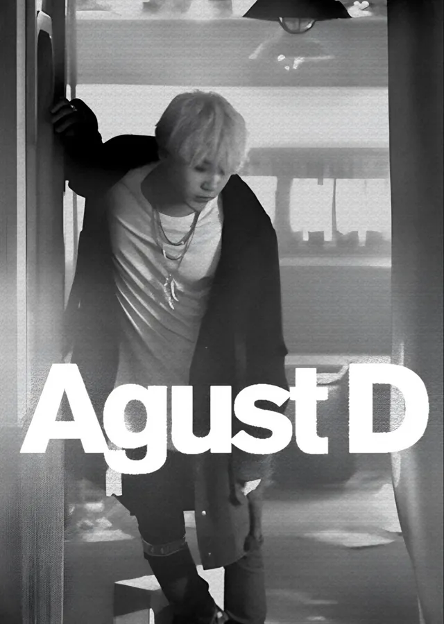 Agust D - Siyah Beyaz Koridor metal tablo