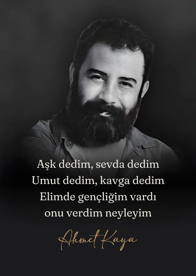 Ahmet Kaya - Aşk Dedim Sevda Dedim metal tablo