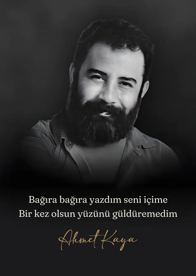 Ahmet Kaya - Bağıra Bağıra Yazdım Seni İçime metal tablo