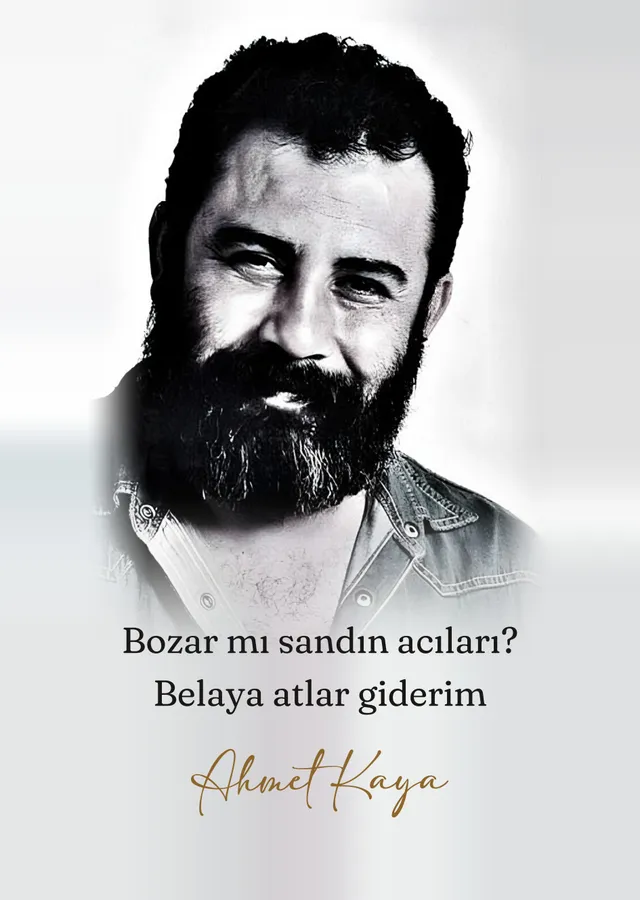 Ahmet Kaya - Belaya Atlar Giderim metal tablo