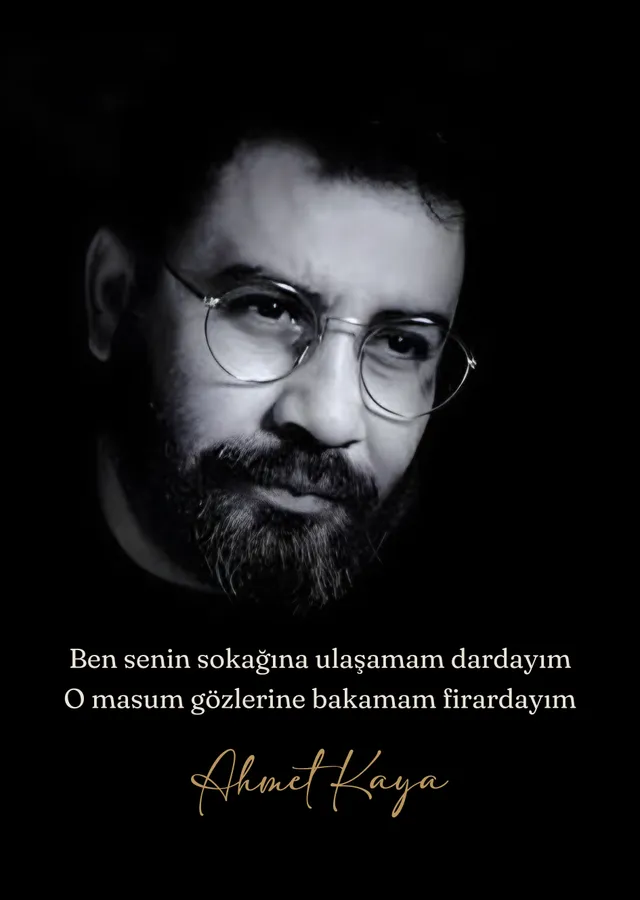 Ahmet Kaya - Ben Senin Sokağına Ulaşamam Dardayım metal tablo