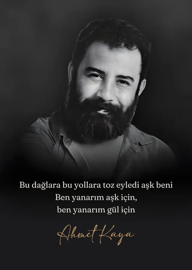 Ahmet Kaya - Ben Yanarım Aşk İçin metal tablo