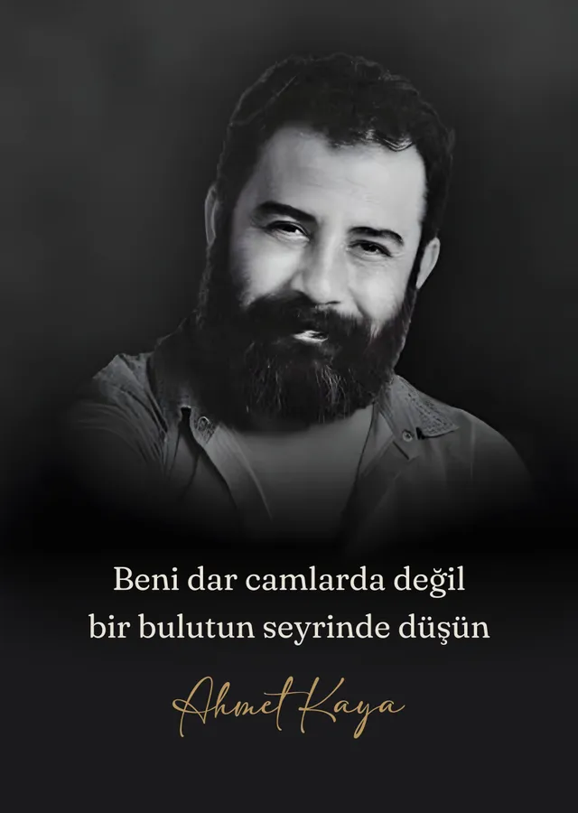 Ahmet Kaya - Bir Bulutun Seyrinde Düşün metal tablo