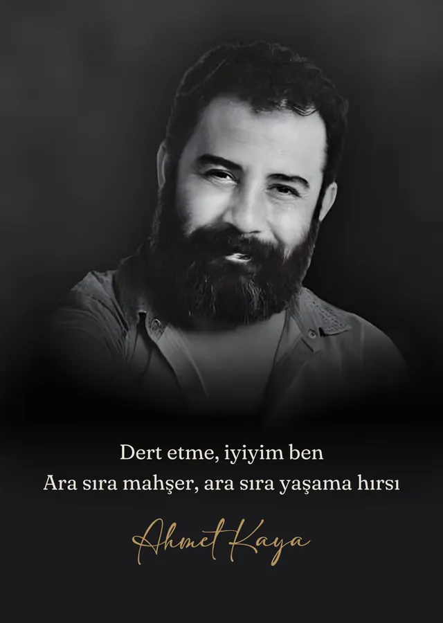 Ahmet Kaya - Dert Etme İyiyim Ben metal tablo