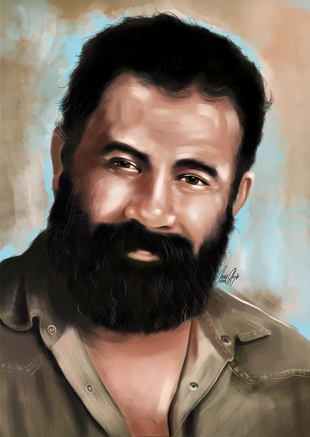 Ahmet Kaya - Gülümseyen Portre metal tablo