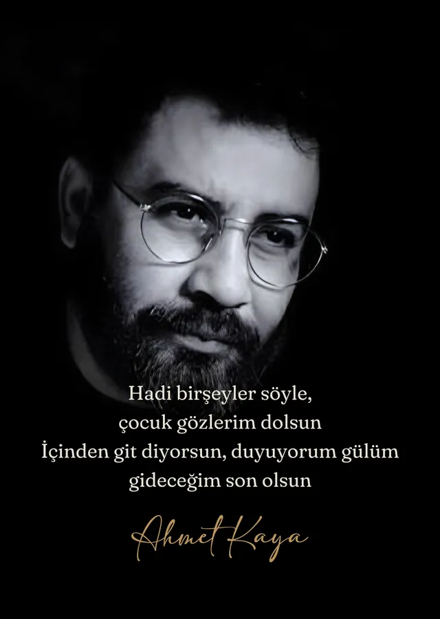Ahmet Kaya - Hadi Birşeyler Söyle metal tablo