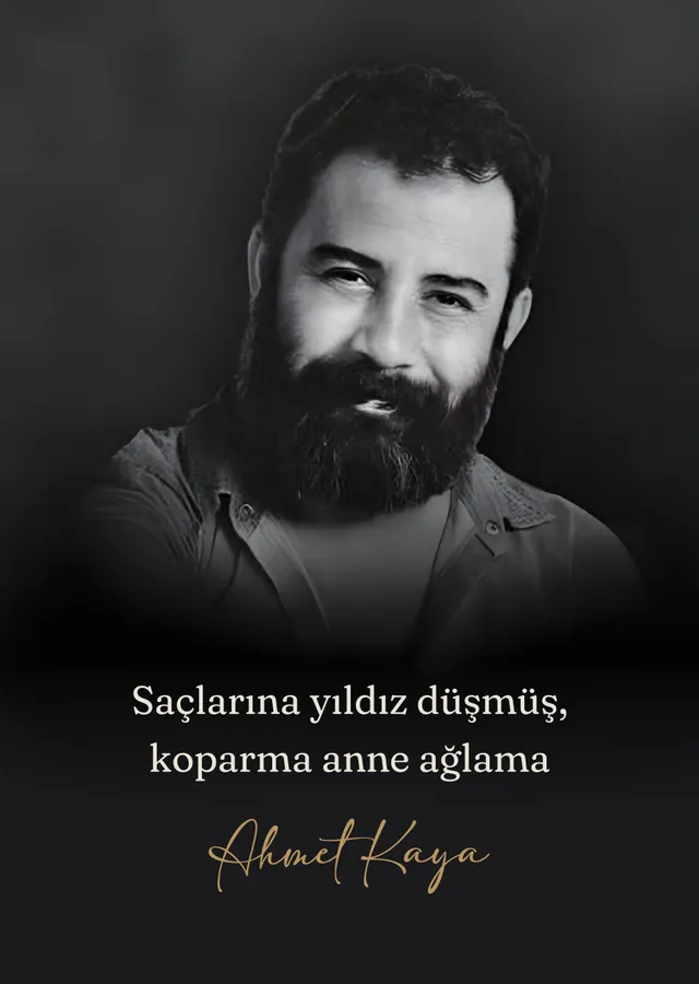 Ahmet Kaya - Saçlarına Yıldız Düşmüş metal tablo