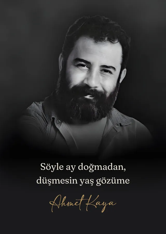 Ahmet Kaya - Söyle Ay Doğmadan Düşmesin Yaş Gözüme metal tablo