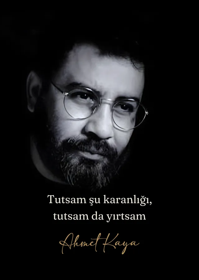 Ahmet Kaya - Tutsam Şu Karanlığı Tutsam Da Yırtsam metal tablo