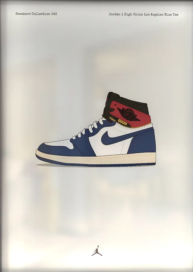 Air Jordan 1 High: Union Los Angeles metal tablo