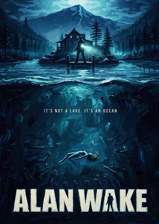 Alan Wake: Göl Evinin Altındaki Karanlık metal tablo