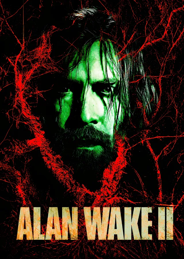 Alan Wake II: Kızıl Damarlarda Yeşil Yüz metal tablo