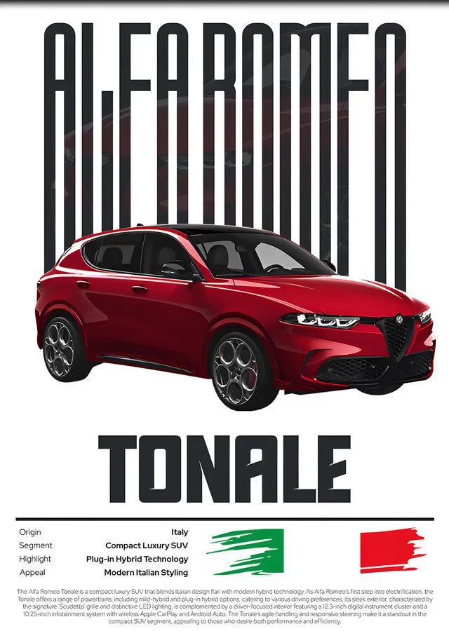 Alfa Romeo Tonale Künye metal tablo