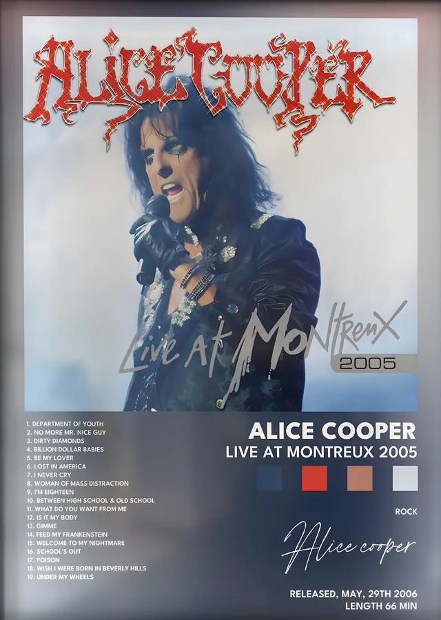 Alice Cooper: Live at Montreux 2005 metal tablo