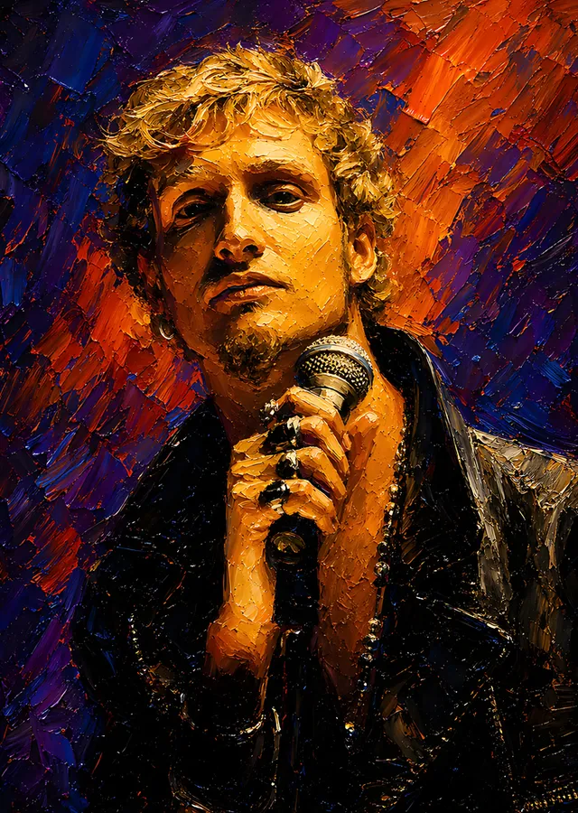 Alice in Chains: Layne Staley Yağlı Boya Portresi metal tablo