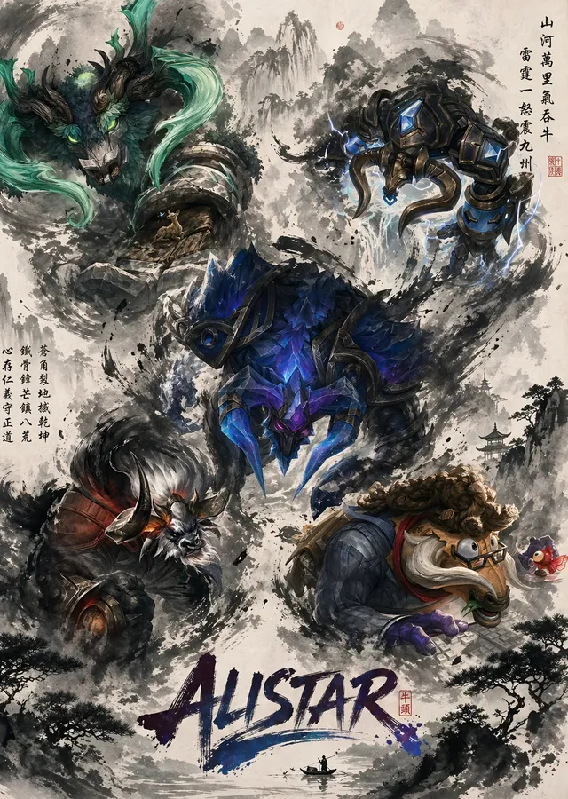 Alistar - League of Legends metal tablo