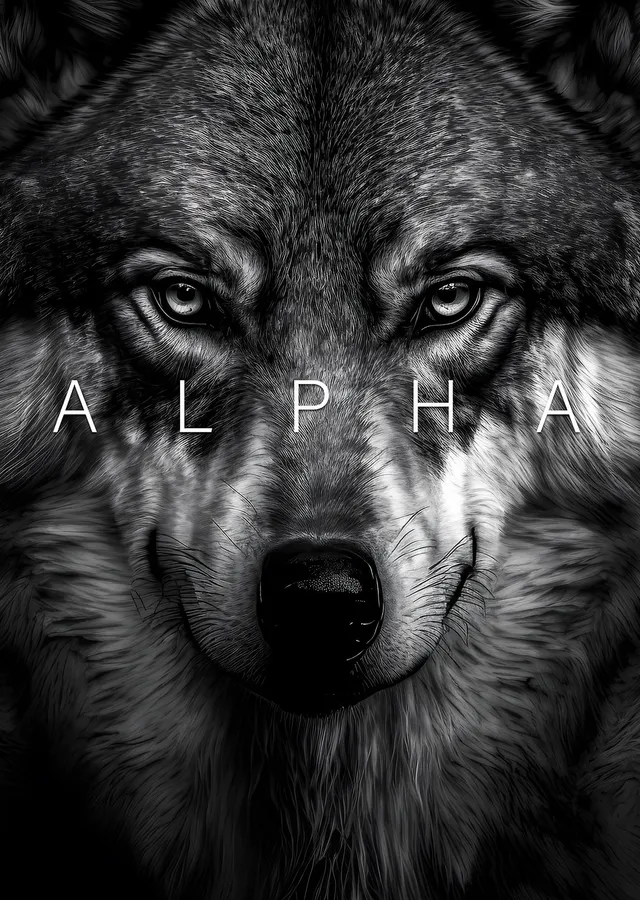 Alpha - Kurt Portresi metal tablo