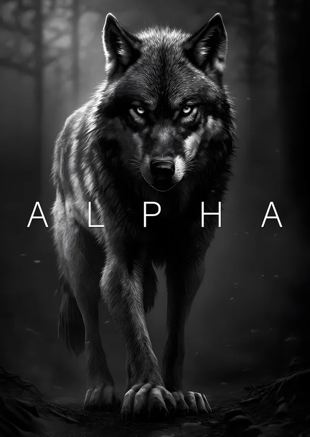 Alpha - Ormanın Kurdu metal tablo