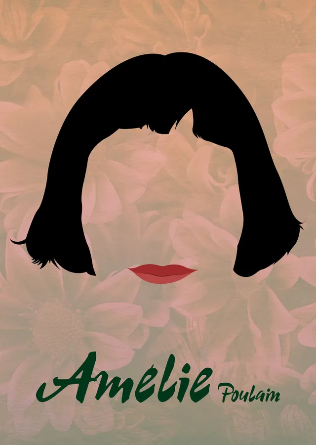 Amelie Poulain Minimalist metal tablo