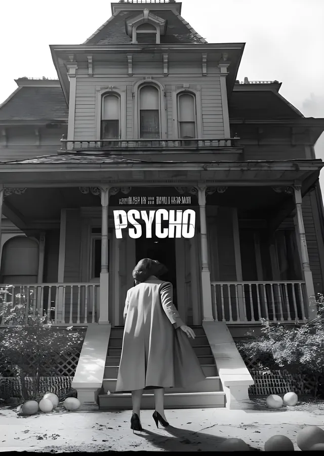 Psycho - Tepedeki Ev metal tablo