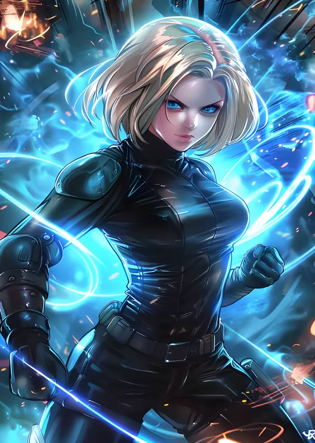 Android 18 - Enerji Halkası metal tablo