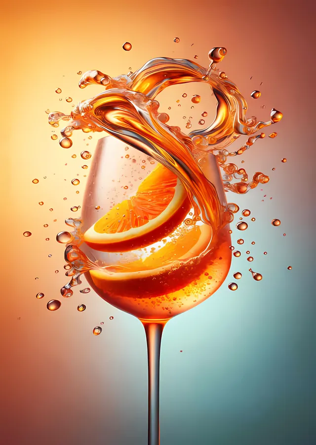 Aperol Spritz - Portakallı Sıçrama metal tablo