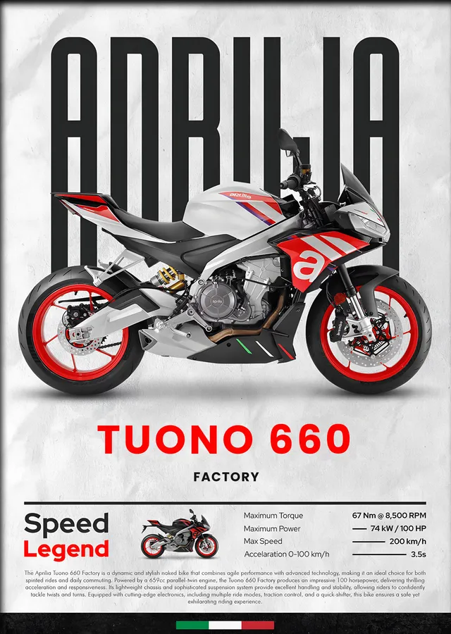 Aprilia Tuono 660 metal tablo