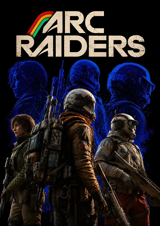 ARC Raiders: Mavi Zeminde Üç Akıncı metal tablo