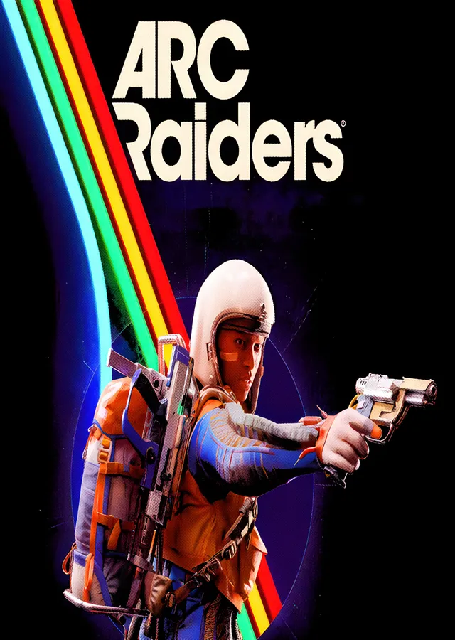 ARC Raiders: Renkli Şeritte Silahlı Akıncı metal tablo