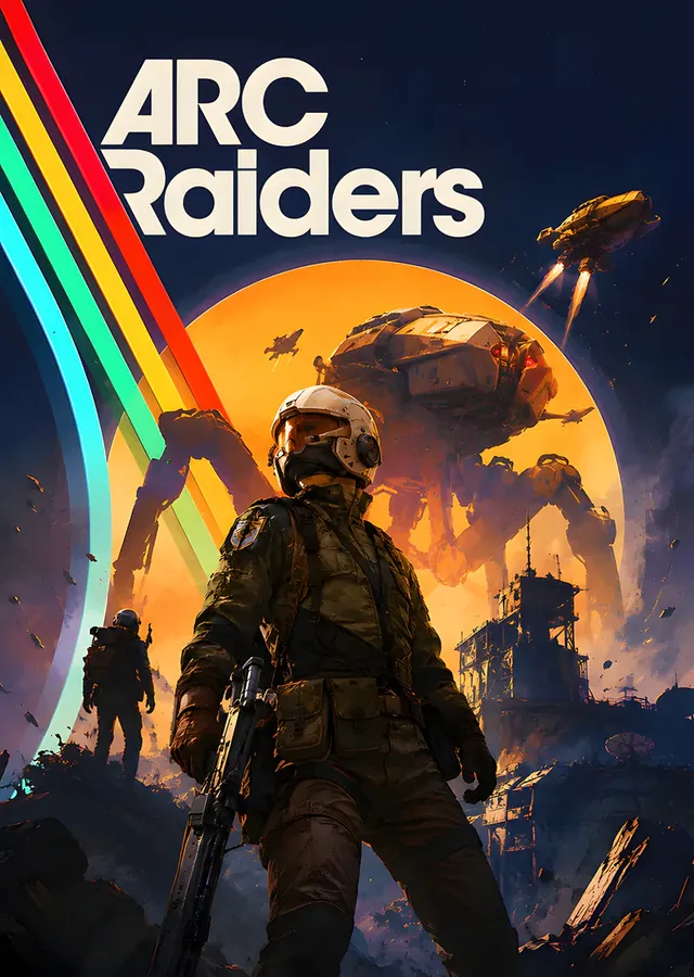 ARC Raiders: Turuncu Güneşte Akıncı Silüetleri metal tablo