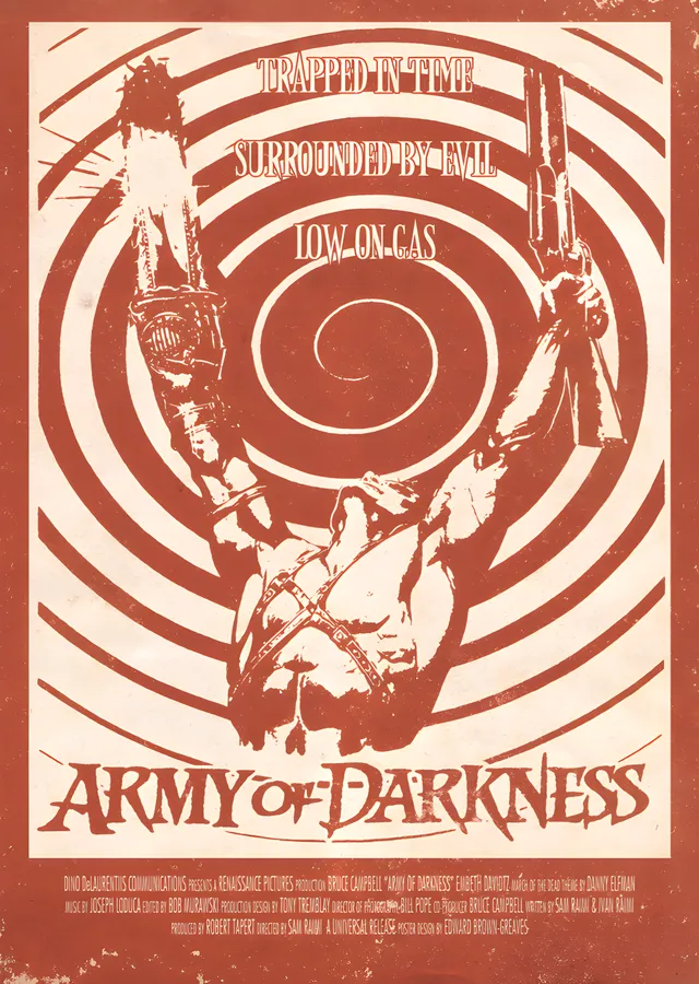 Army of Darkness - Kırmızı Girdap metal tablo